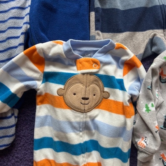 Fleece Baby footed onesies (x5) - 3-6 months - Picture 2 of 7